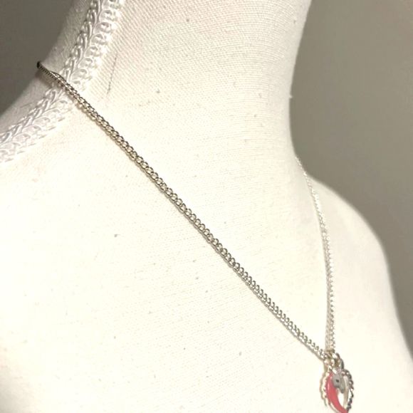 Silver Tone Chain Heart Unicorn BFF Pendants Lobster Claw Clasp 21 Inch Necklace - Picture 4 of 6